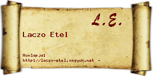 Laczo Etel névjegykártya